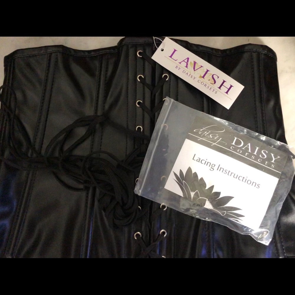 BRAND NEW Faux Leather Underbust Corset